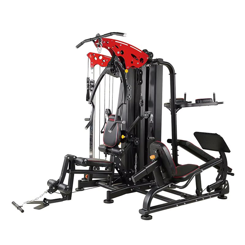 Customized logo From 20pcs Multi Functional Combination Gym 5 Station Indoor Fitness Equipment Comprehensive Trainer