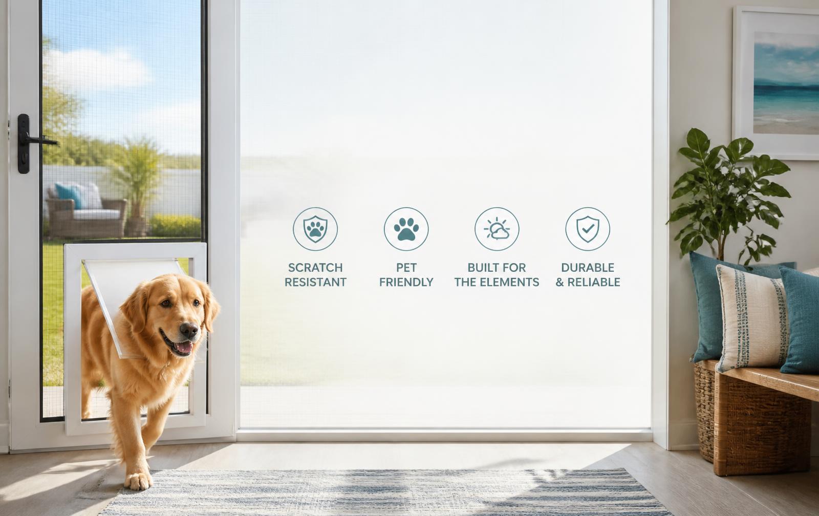 Scratch-Resistant Pet Screen Door