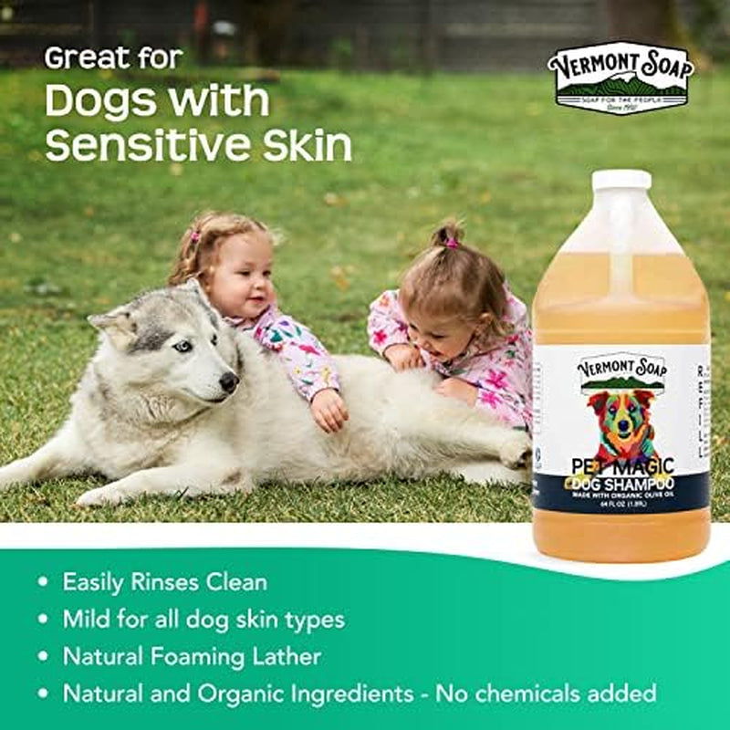 Organic Pet Shampoo, Original Citrus Natural Dog Shampoo, 64Oz