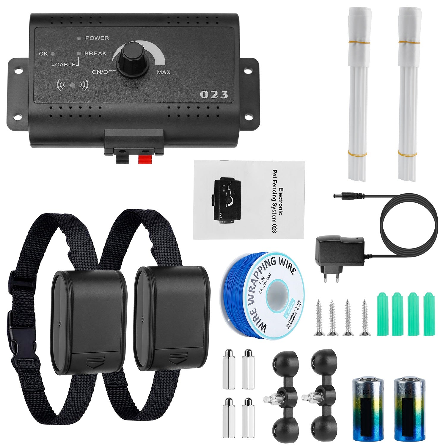 Electric Dog Fence System with Water-Resistant Collar