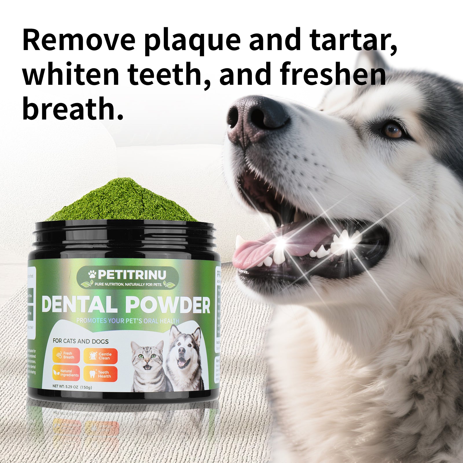 PETITRINU Natural Dental Powder for Pet