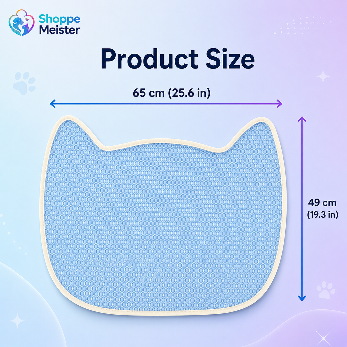 Cat-Shaped Double-Layer Litter Trapping Mat – EVA Waterproof Floor Protector