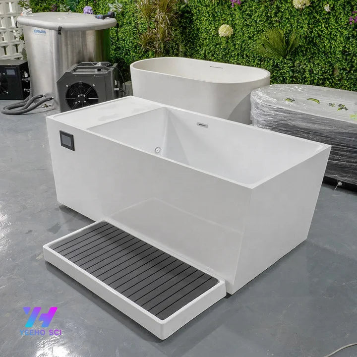 Acrylic Cold Plunge Ice Bath Tub with Chiller and Jets