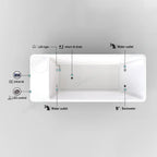 Acrylic Cold Plunge Tub with 1HP Chiller, WiFi App Control