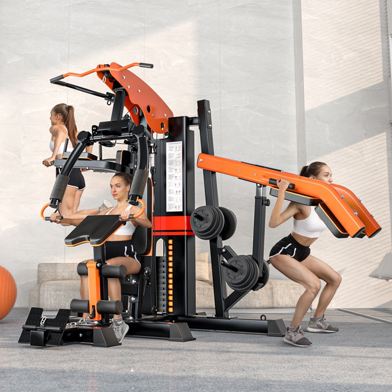 Multi-Function Smith Machine Home Gym -  3 Station Power Rack with Cable System with combo -  Professional Strength Training Equipment