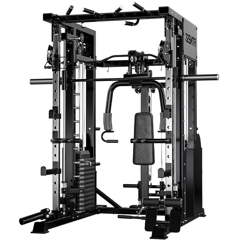 Ultimate All-in-One Smith Machine - Cable Crossover Power Rack Squat Trainer for Complete Home Gym