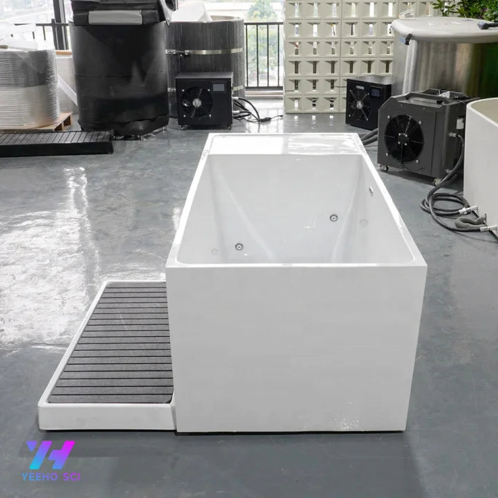 Acrylic Cold Plunge Ice Bath Tub with Chiller and Jets