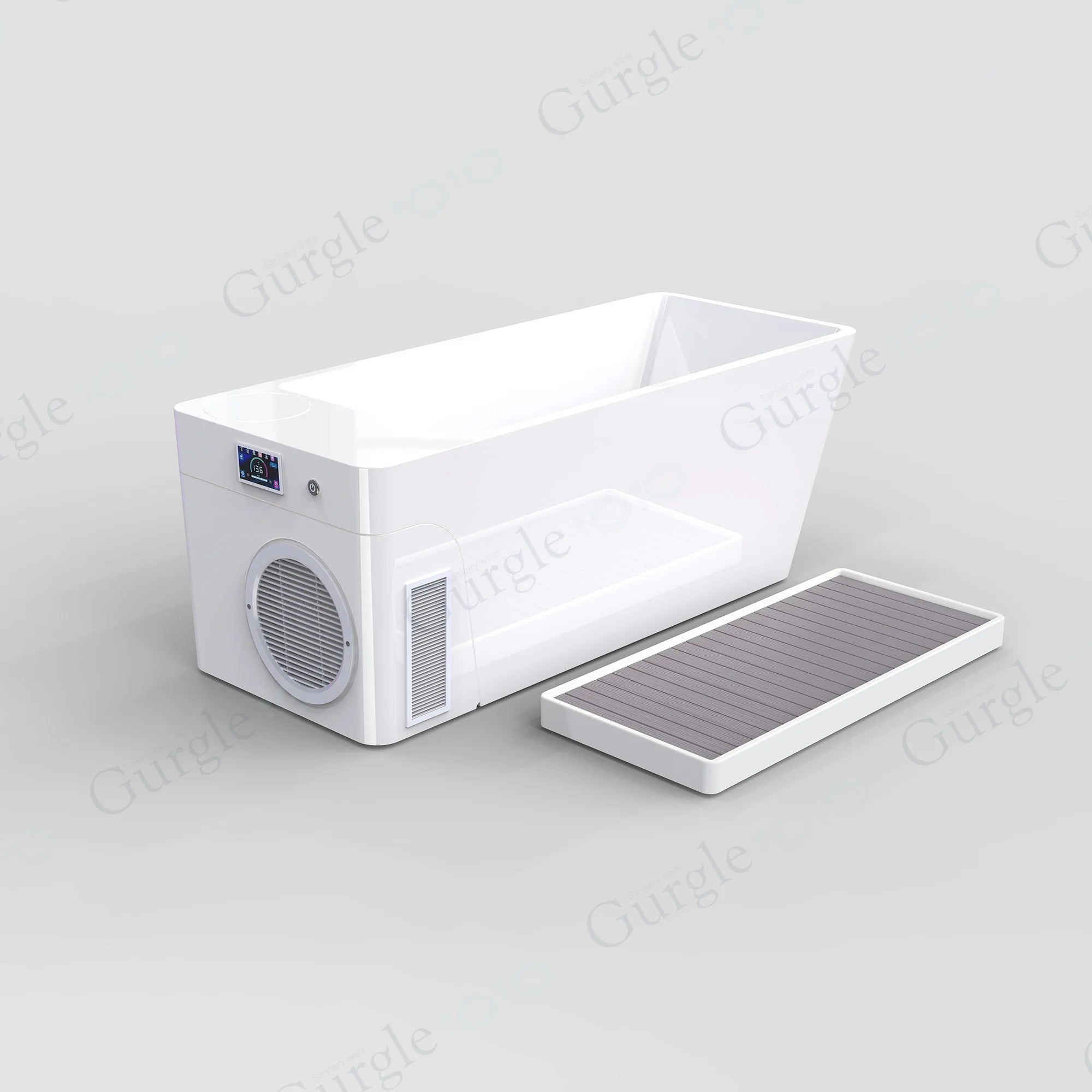 Acrylic Cold Plunge Tub with 1HP Chiller, WiFi App Control