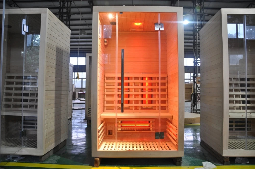Modern 2-Person Full Spectrum Infrared Sauna Cabin with Smart Electric Heating