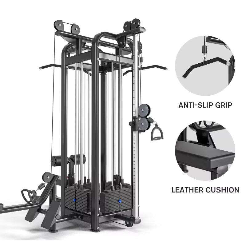Multi Station Gym Machine 4-in-1 Home Fitness Equipment for Full Body Workout & Strength Training