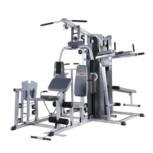 Customized logo From 20pcs Multi Functional Combination Gym 5 Station Indoor Fitness Equipment Comprehensive Trainer