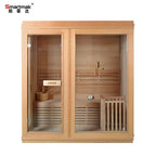 Hemlock Finland-Style Home Sauna Cabin with Harvia 6kW Stove