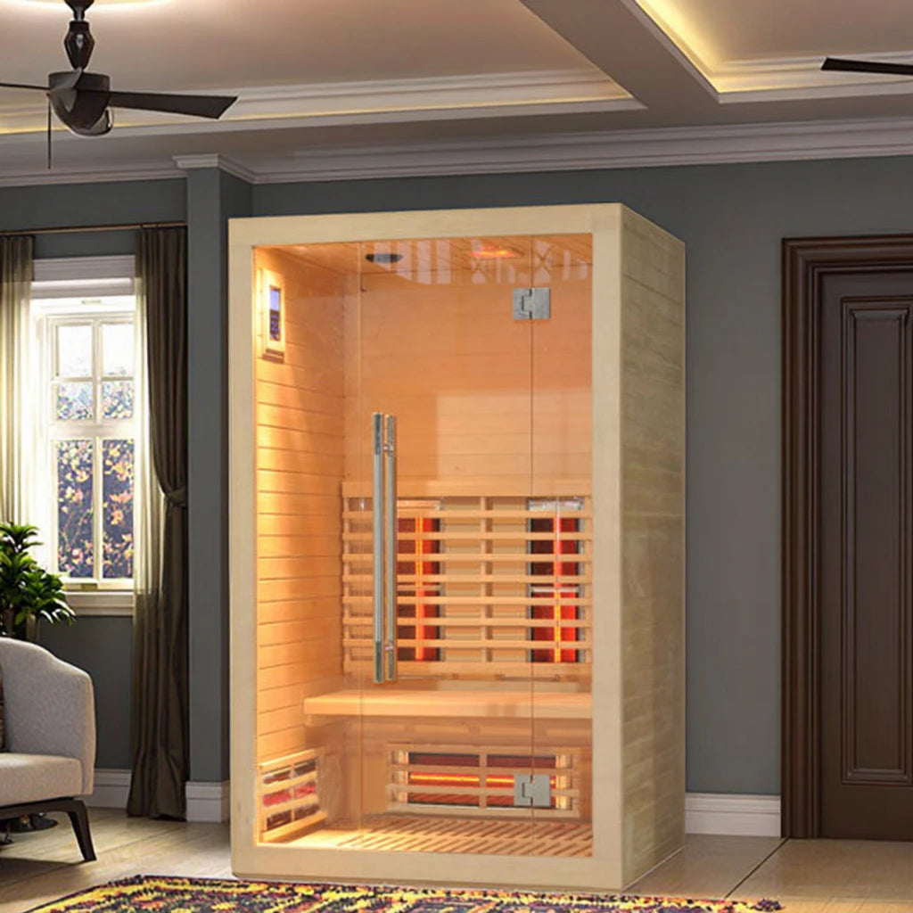 Modern 2-Person Full Spectrum Infrared Sauna Cabin with Smart Electric Heating