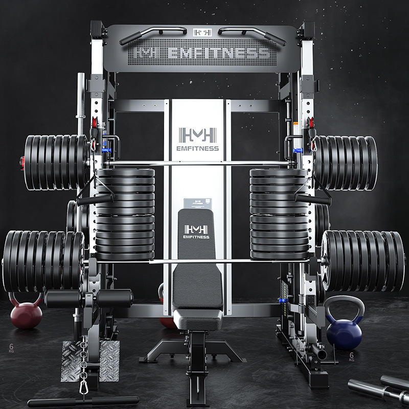Heavy Duty Multi-Functional Smith Machine - 2 Station All-in-One Home Gym Equipment