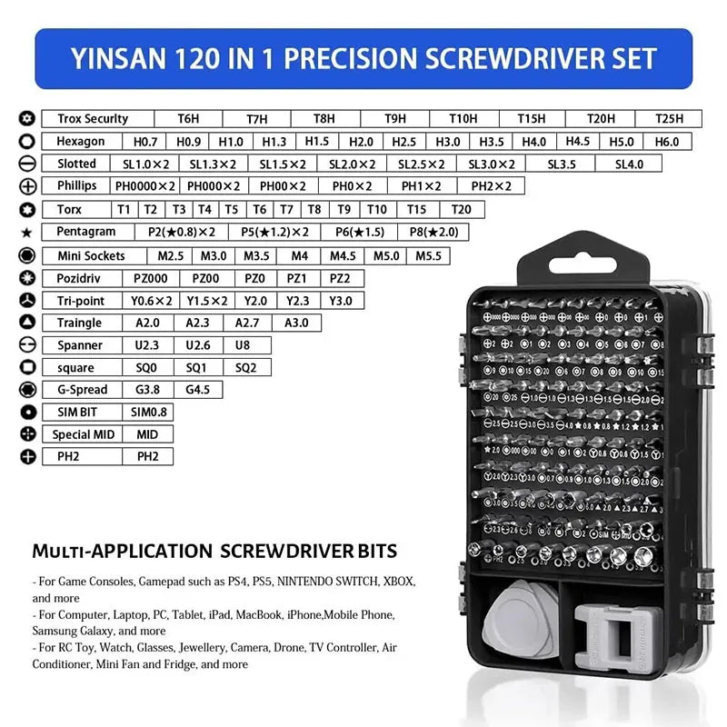 115-In-1 Screwdriver Multifunctional Set