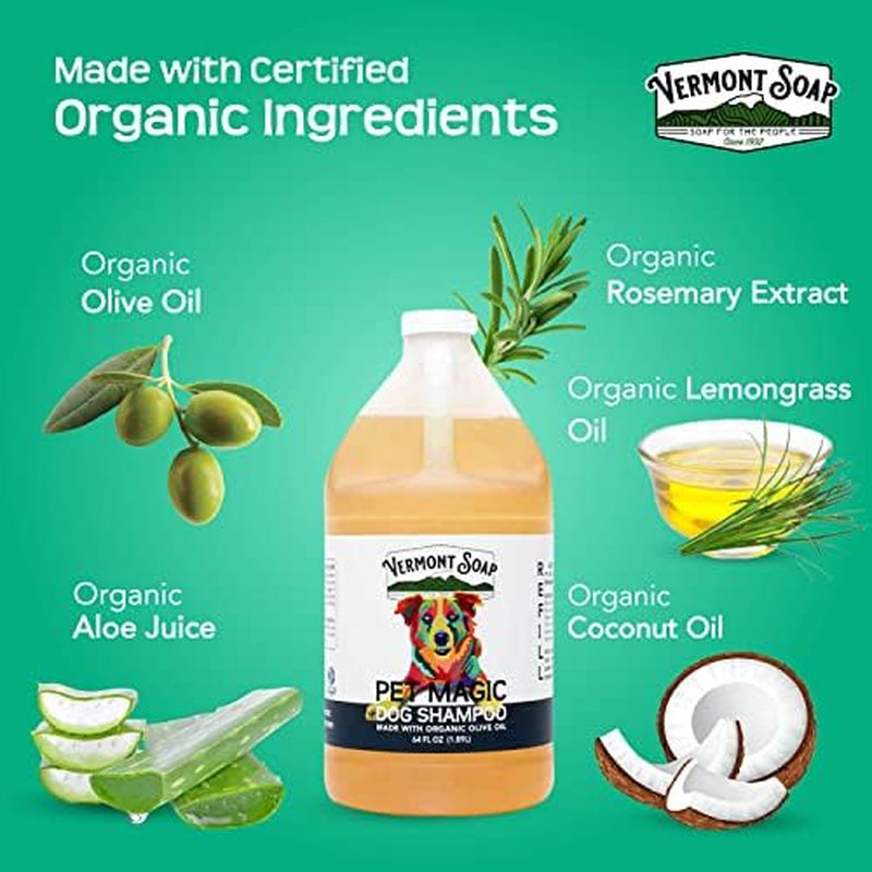 Organic Pet Shampoo, Original Citrus Natural Dog Shampoo, 64Oz