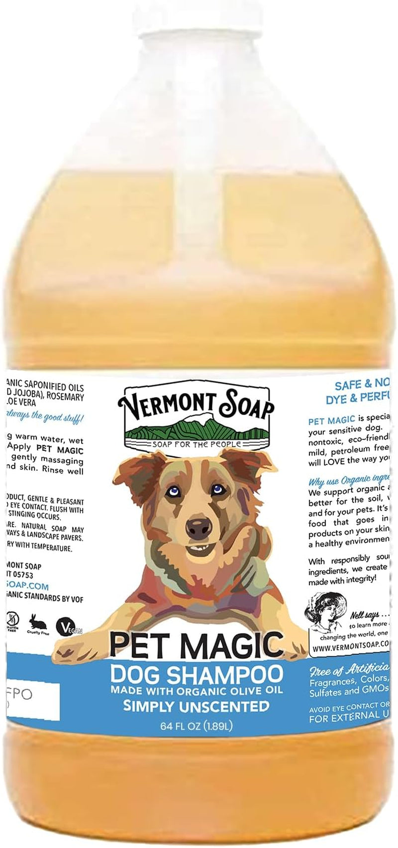 Organic Pet Shampoo, Original Citrus Natural Dog Shampoo, 64Oz