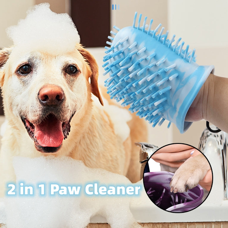 2-in-1 Dog Paw Cleaner and Brush Cup