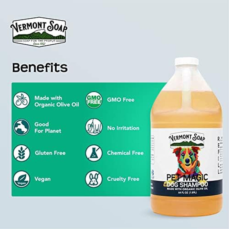 Organic Pet Shampoo, Original Citrus Natural Dog Shampoo, 64Oz