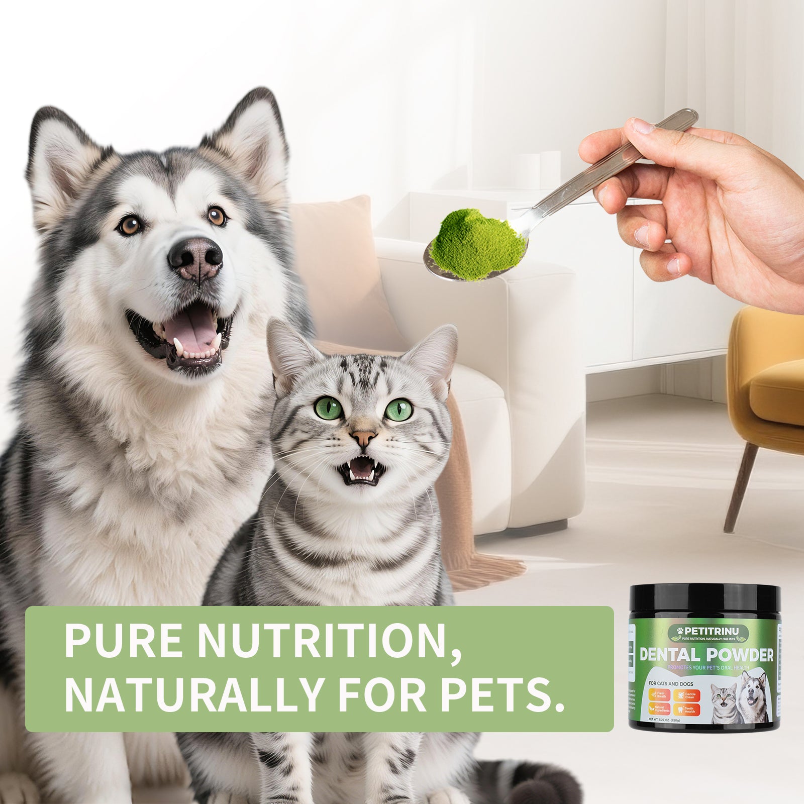 PETITRINU Natural Dental Powder for Pet